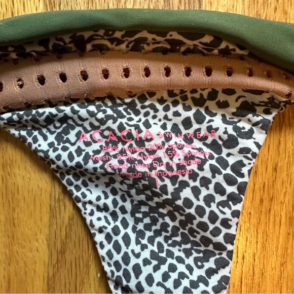 Acacia Swimwear Palm Green Bikini Swim Set Medium Large - Picture 4 of 4